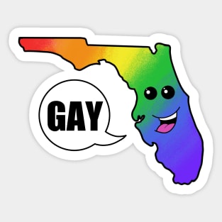Florida Gay (new 1) Sticker